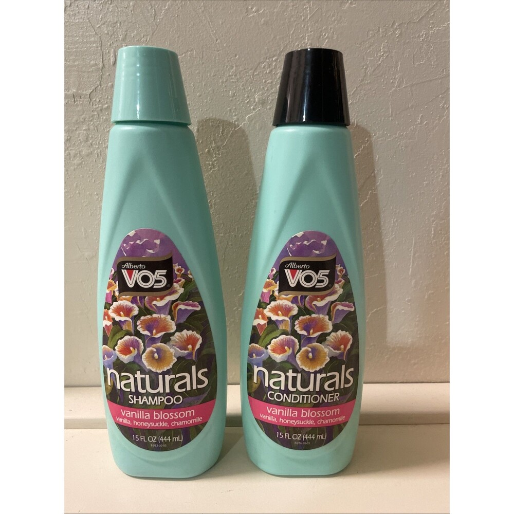 NOS Discontinued Alberto V05 Naturals shampoo & conditioner set Vanilla Prop USA